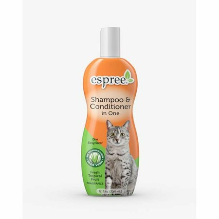 AQUA ONE 12 oz Shampoo & Conditioner in One for Cats with Aloe Fresh Tropical Fruit AQ3634833